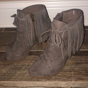 Express fringe booties